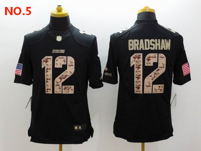 Men's Pittsburgh Steelers #12 Terry Bradshaw Jersey NO.5;